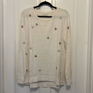 LOFT Embroidered Star Sweatshirt